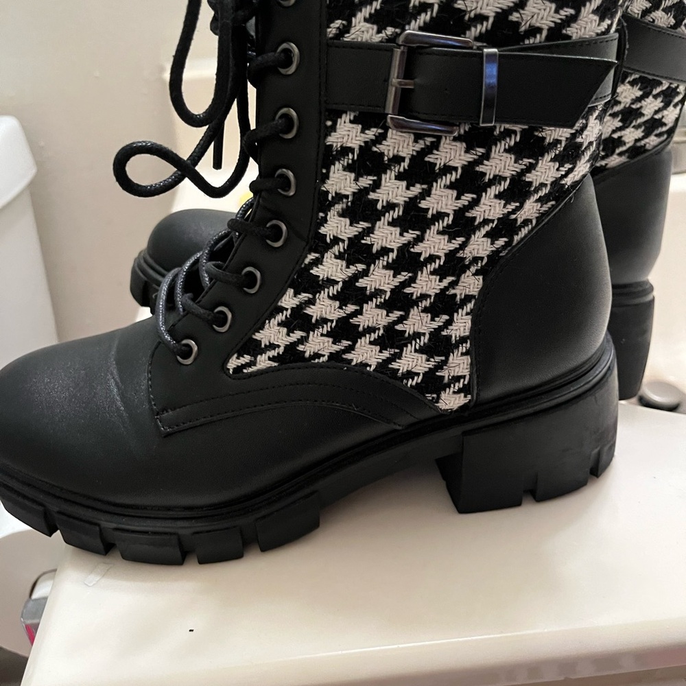Stylish Black and White Women's Boots